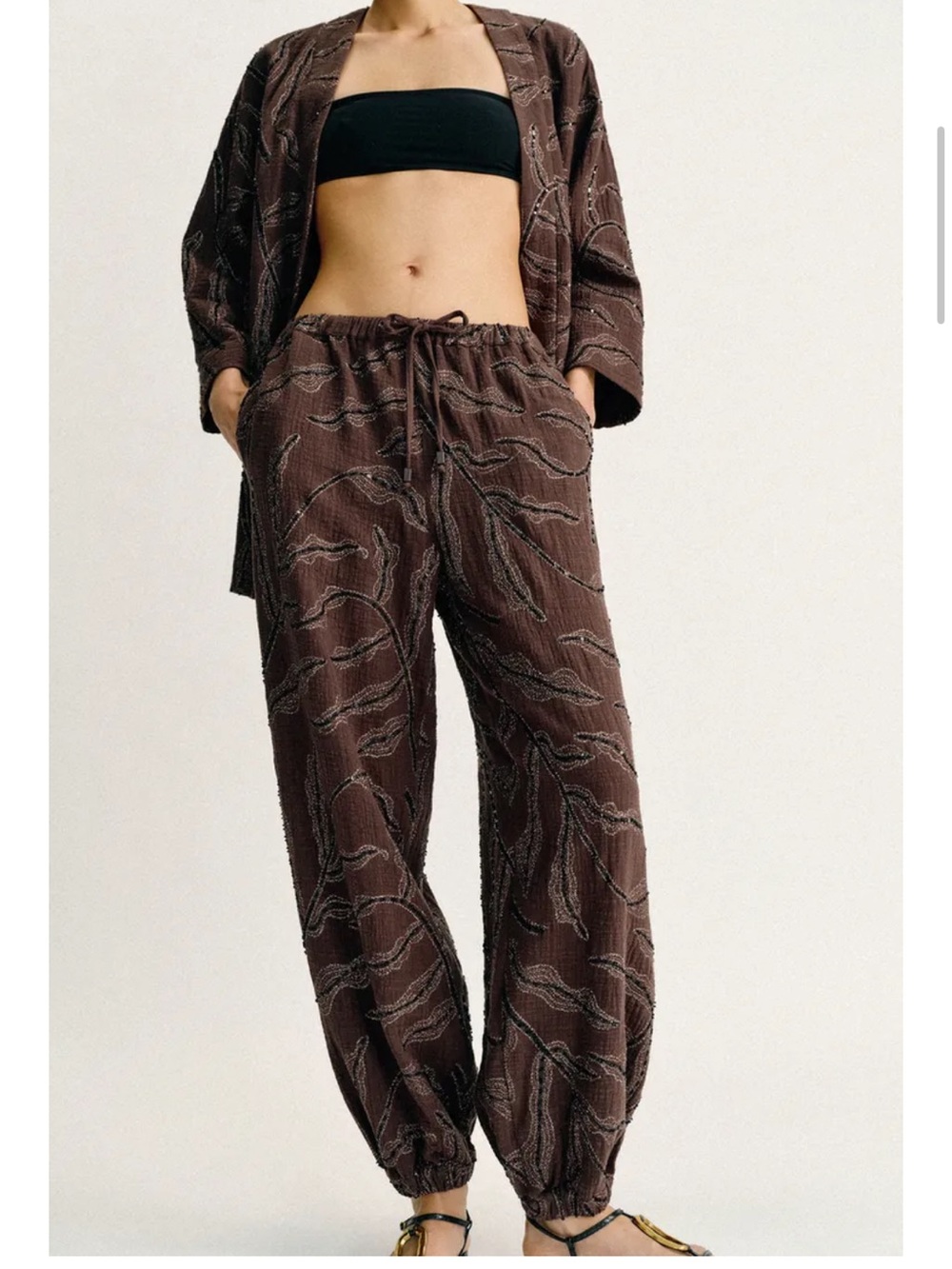 Zara sequin balloon pants.